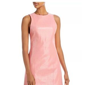 NWT ALICE + OLIVIA Daven Sleeveless Vegan Leather Mini Dress